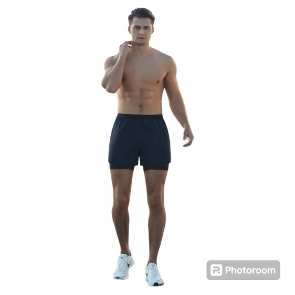 Aha Selected Other - Aha Selected Men’s Pace Breaker Shorts 2-N-1 lined black size Large